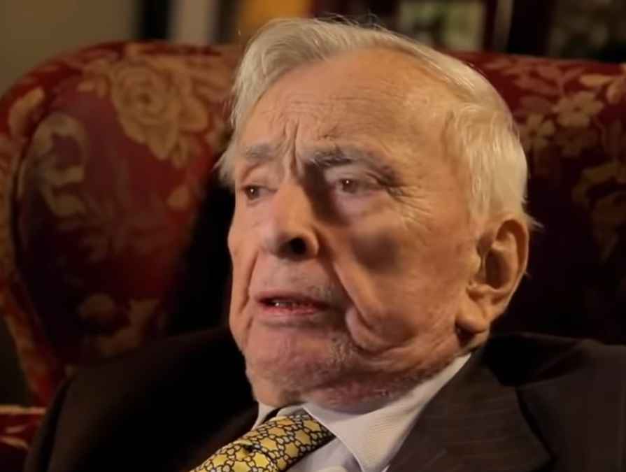 Screenshot of American writer Gore Vidal from the Movie Gore Vidal: The United States of Amnesia