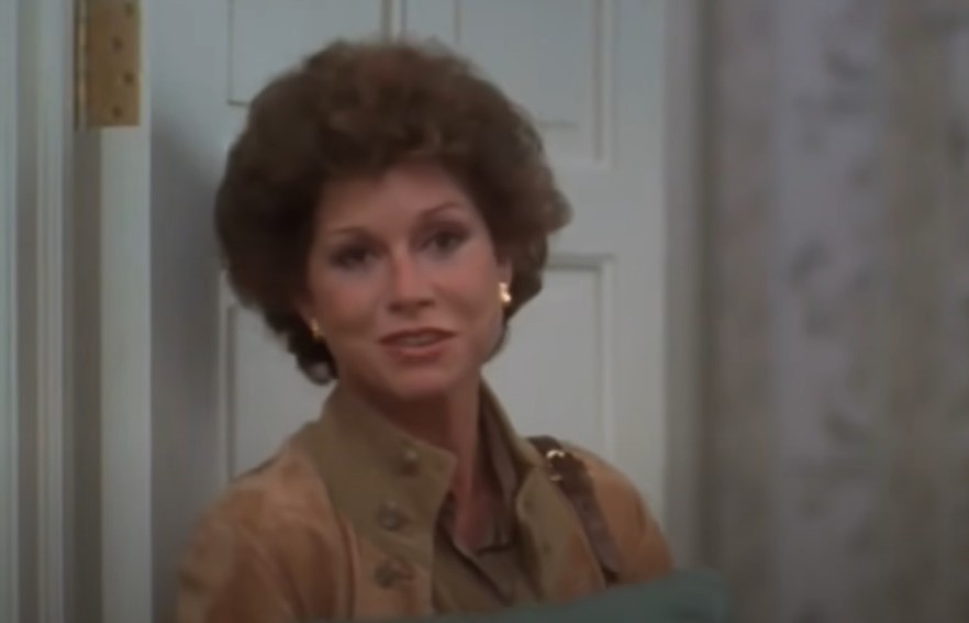 Mary Tyler Moore in Ordinary People wearing brown jacket