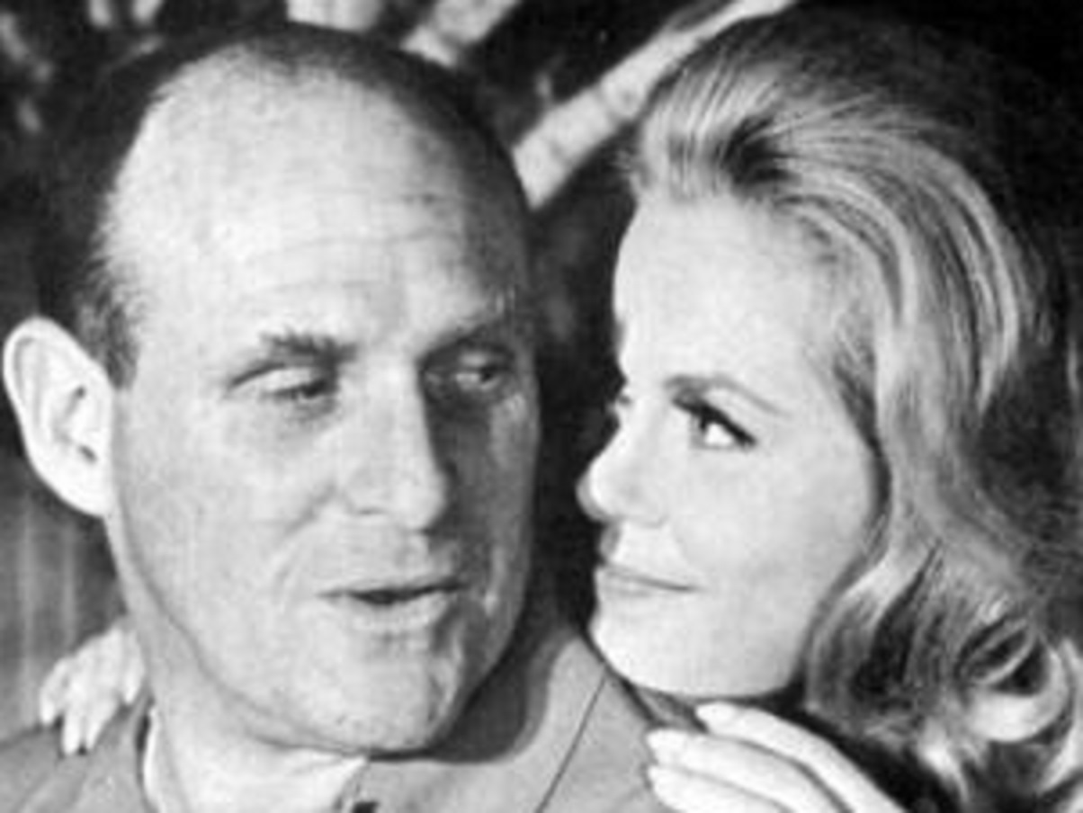 Publicity photo of William Asher and TV star Elizabeth Montgomery