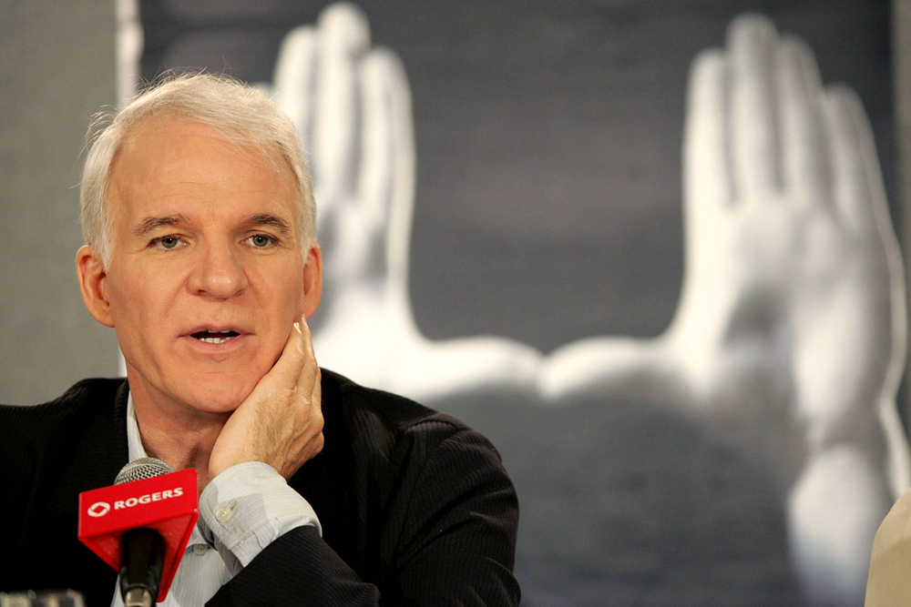 Steve Martin at the press conference for SHOPGIRL