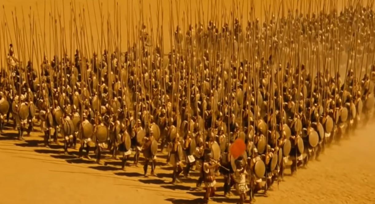 Alexander the Great Phalanx Army Formation walking