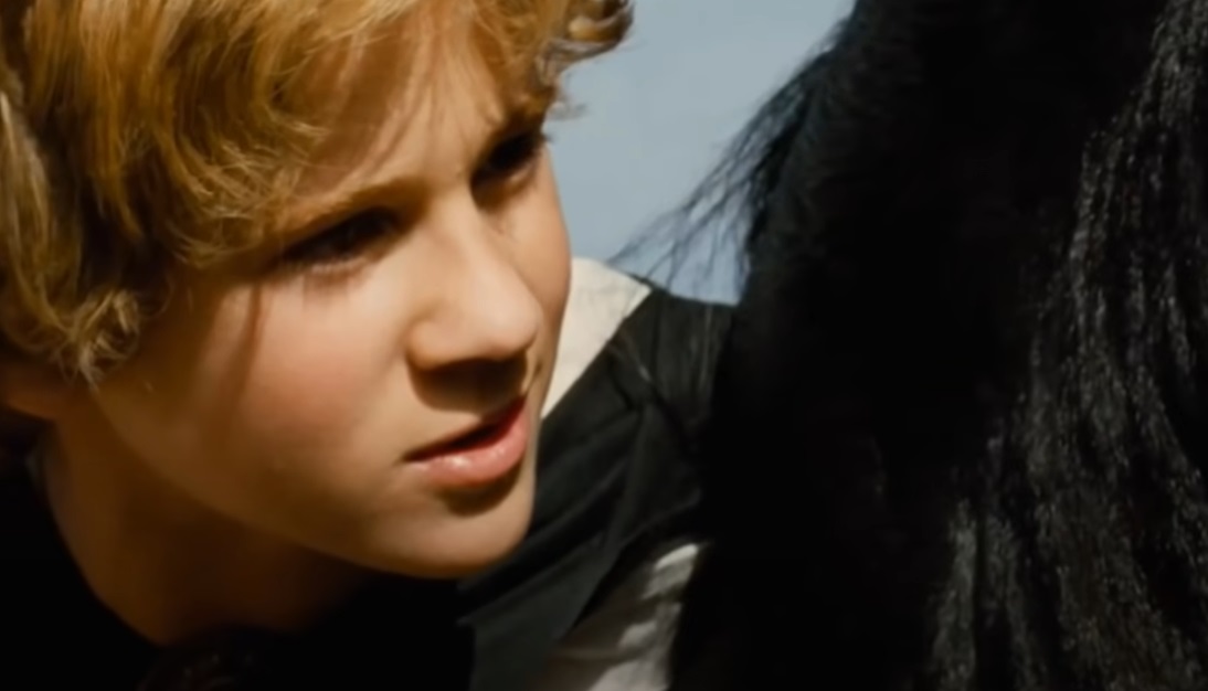Screenshot from the Movie Alexander (2004), depicting young Alexander the Great riding on his horse