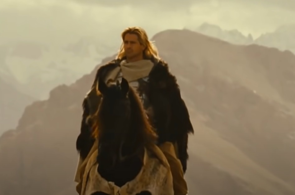 Screenshot from the Movie Alexander (2004), depicting Alexander the Great riding a horse