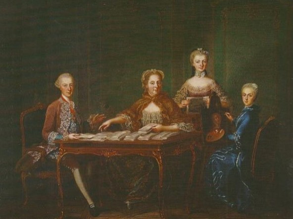 Archduke Joseph with Empress Maria Theresa, Princess Isabella of Parma and Archduchess Maria Christina