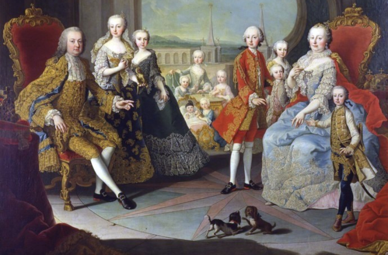 Maria Theresa with her family
