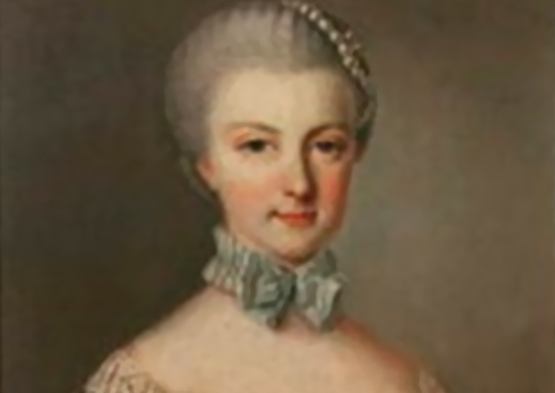 Maria Christina, Duchess of Teschen wearing blue bow