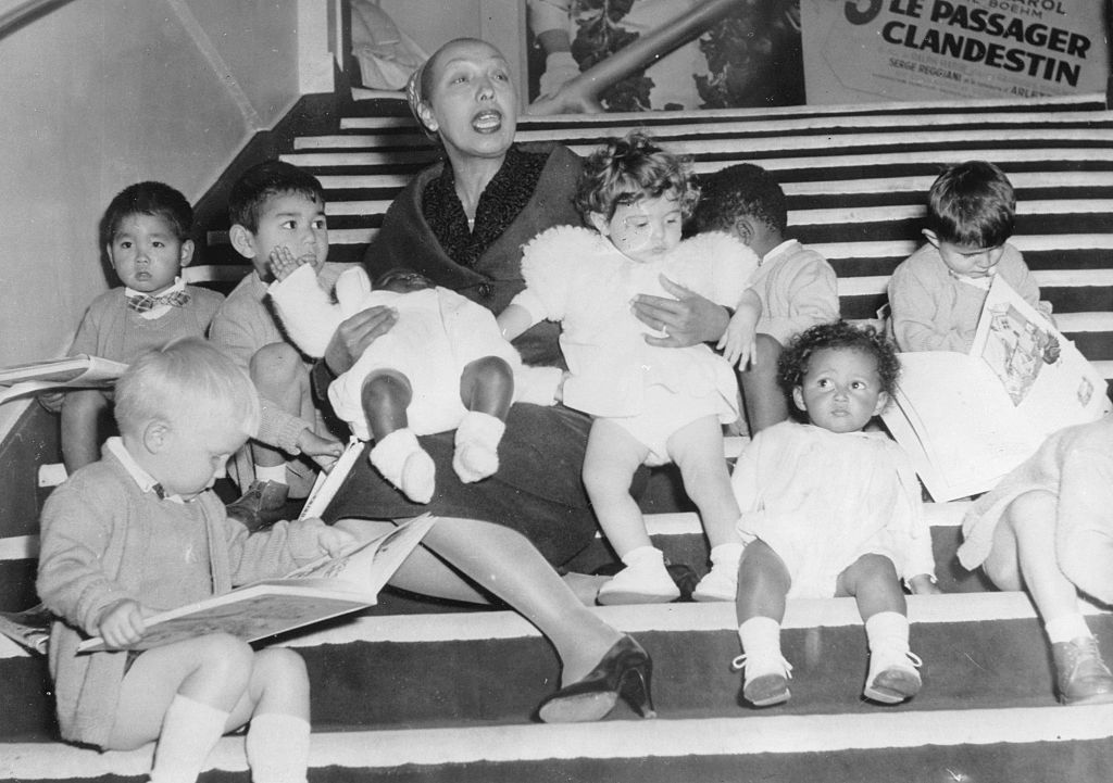 Josephine Baker with her adopted children