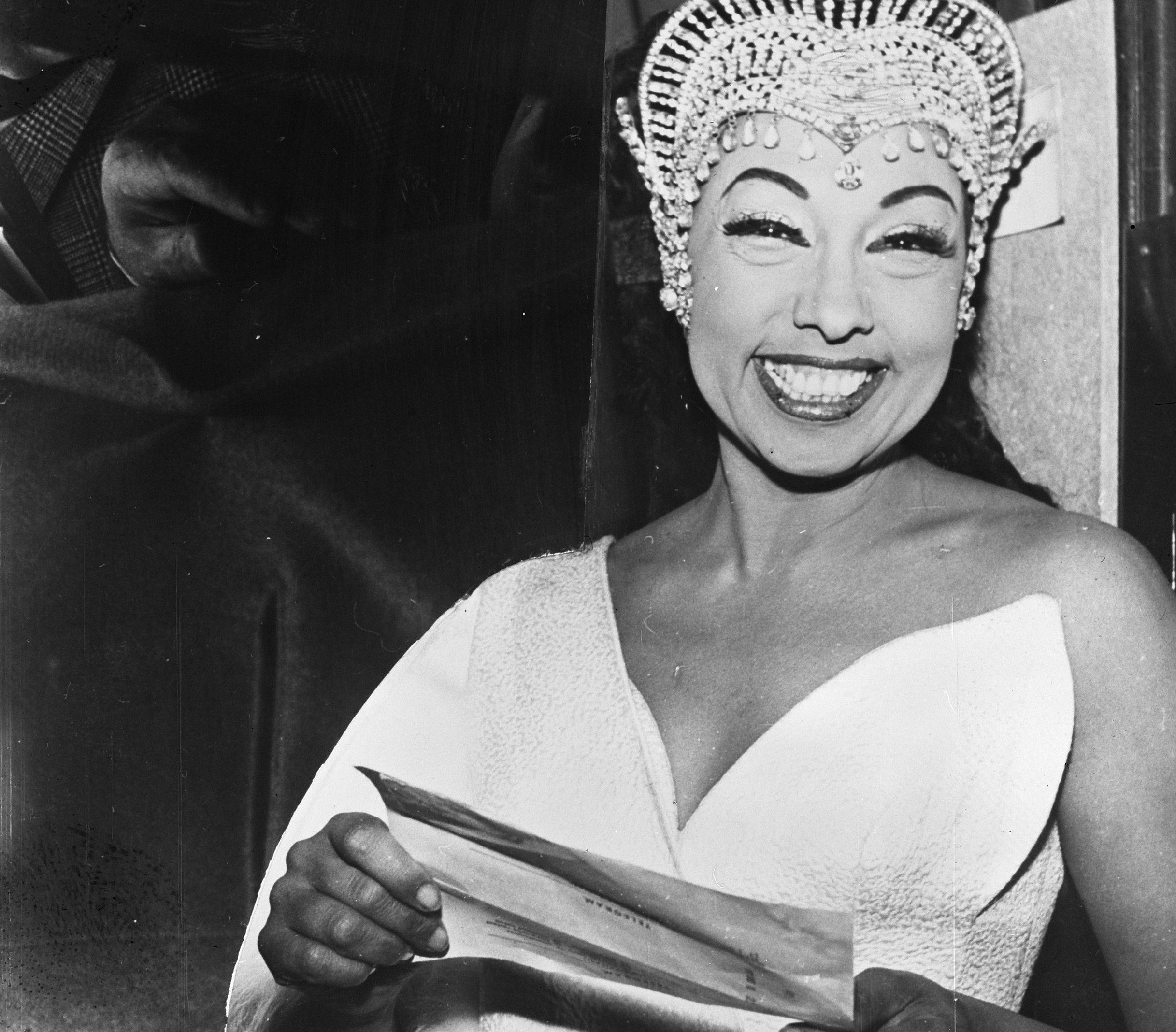 Josephine Baker in white dress