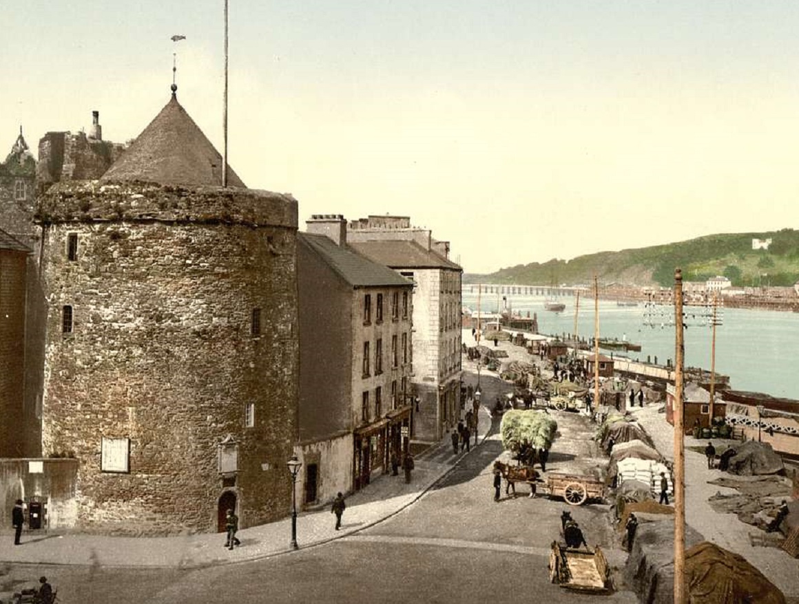 Reginald Tower and Quay, Waterford. County Waterford, Ireland - 1890s