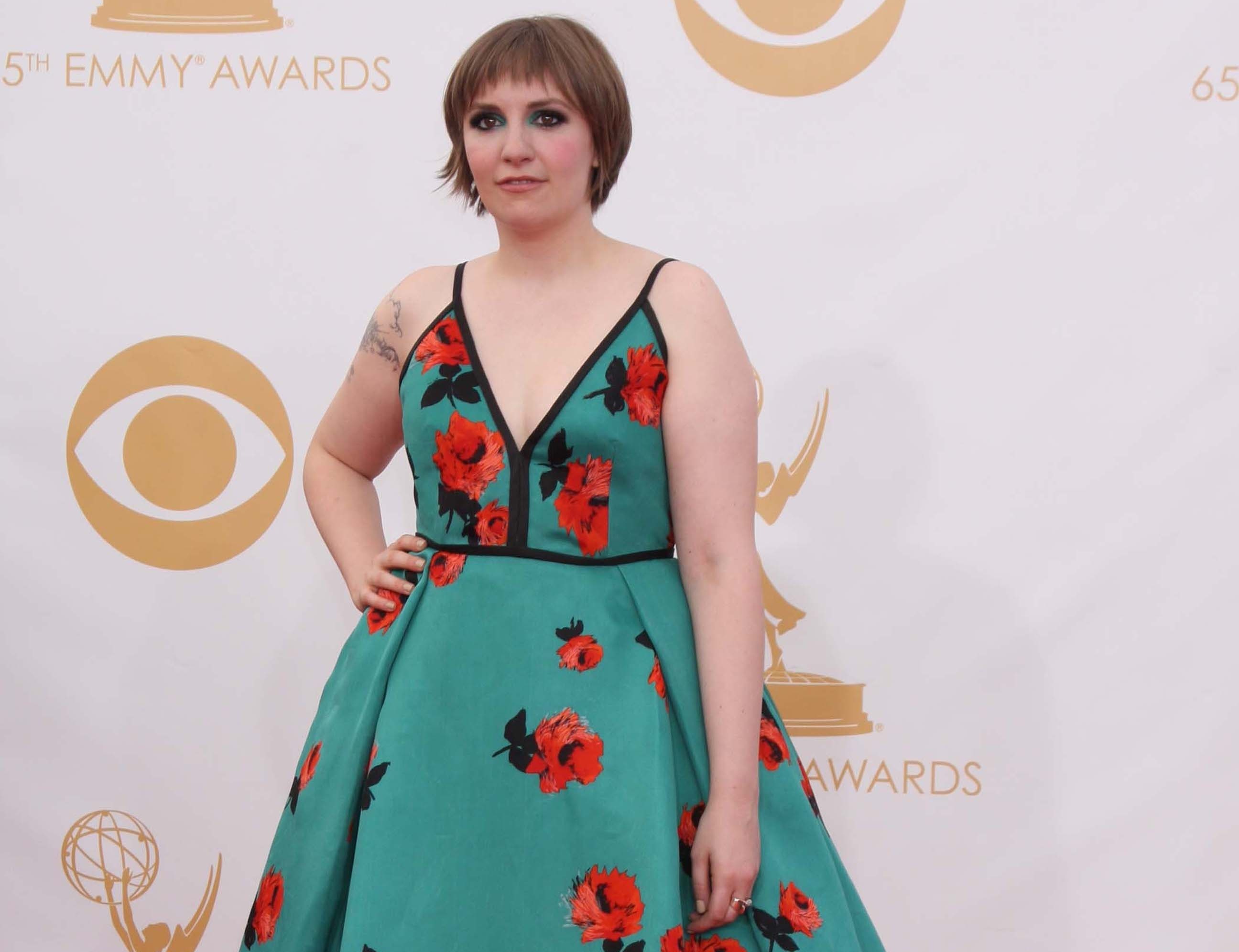 Lena Dunham at the 65th Annual Primetime Emmy Awards Arrivals, Nokia Theater, Los Angeles