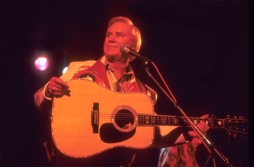 music star George Jones (1931-2013) performs