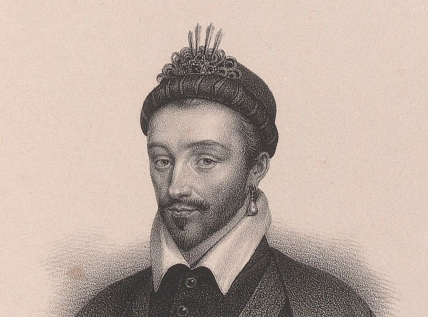 Portrait Illustration of Henry III of France wearing a suit