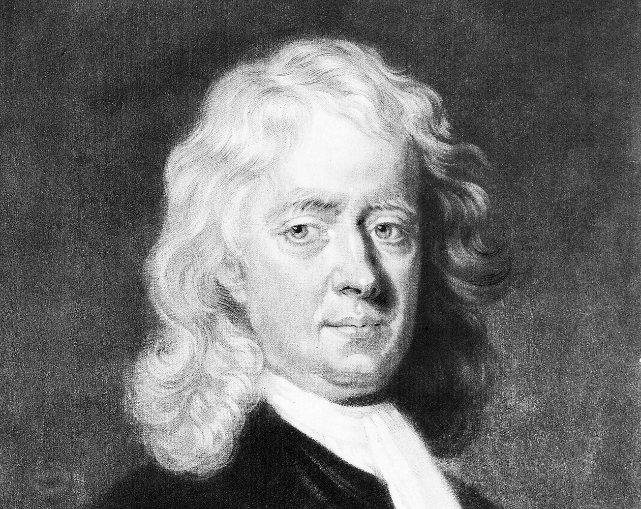 Portrait Of Sir Isaac Newton.