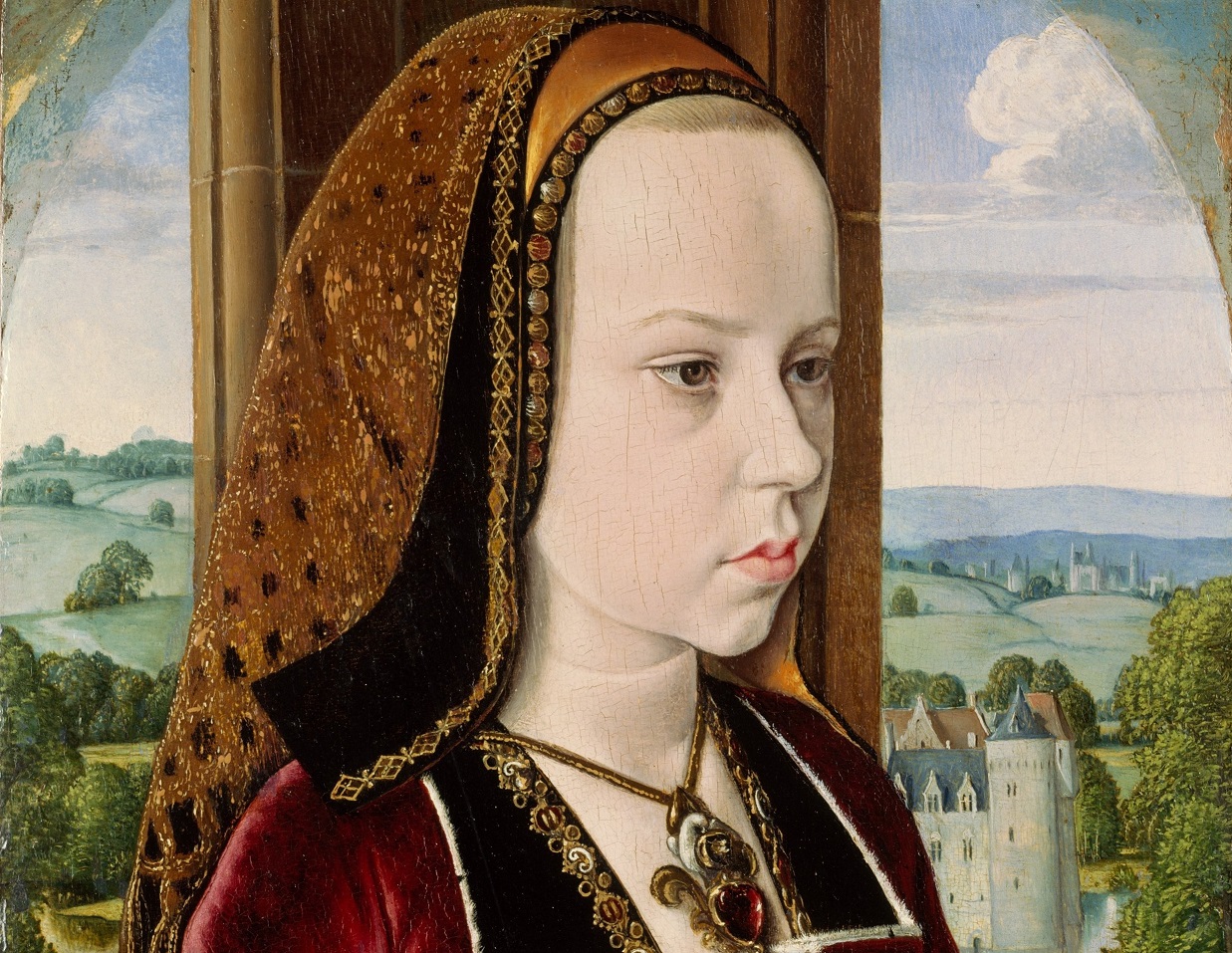 Painting portrait of Margaret of Austria - circa 1490