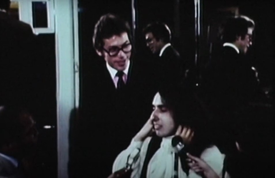 Tiny Tim giving an interview