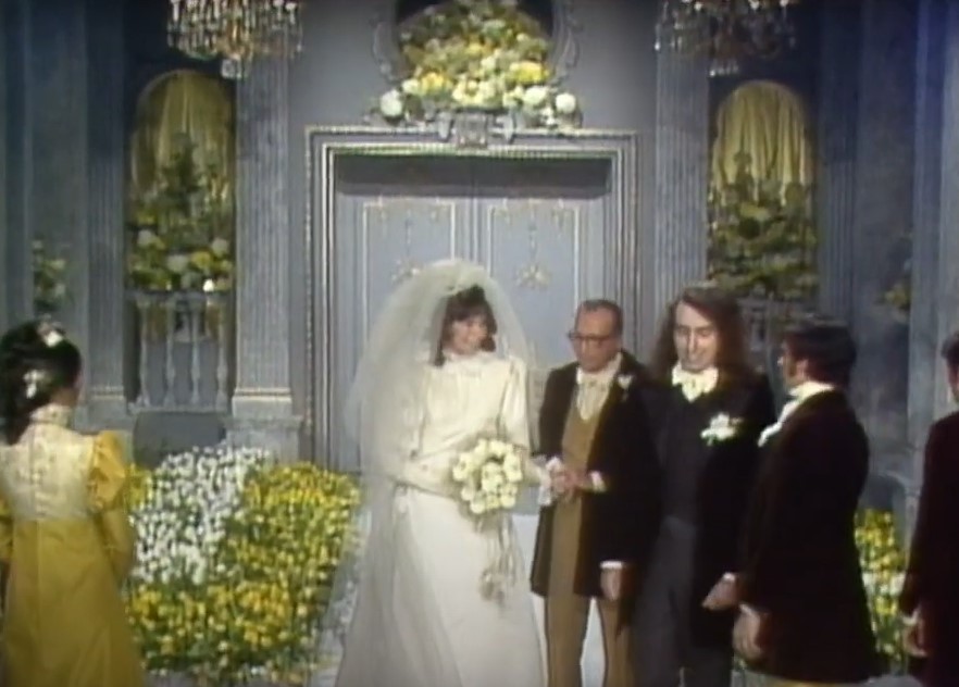 Tiny Tim on the Tonight Show Starring Johnny Carson having a wedding