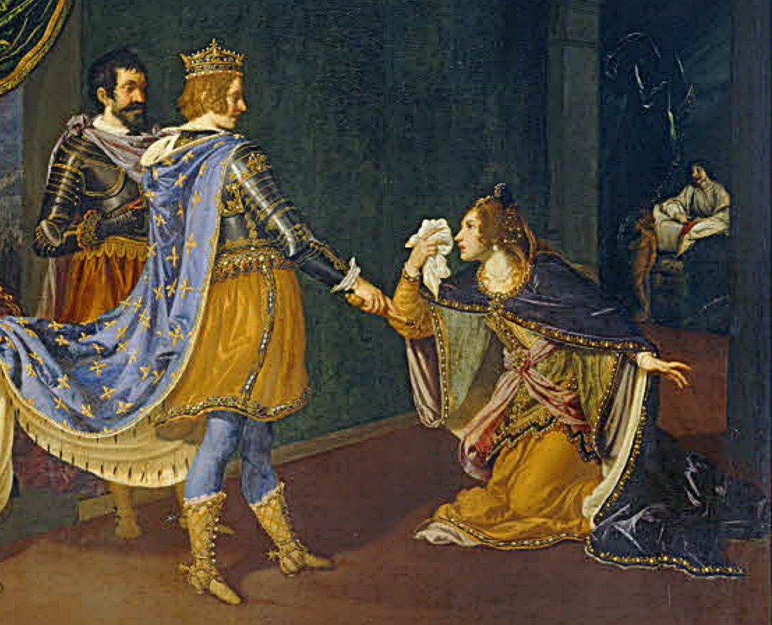 Isabelle D'Aragon with  Charles VIII, Naples, - 1494