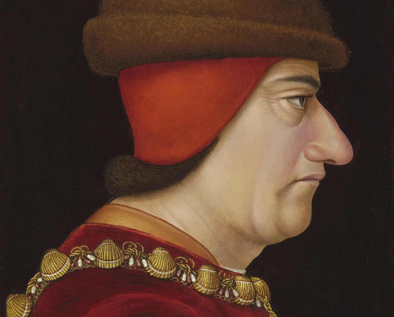 Portrait painting of Louis XI of France - circa 1469
