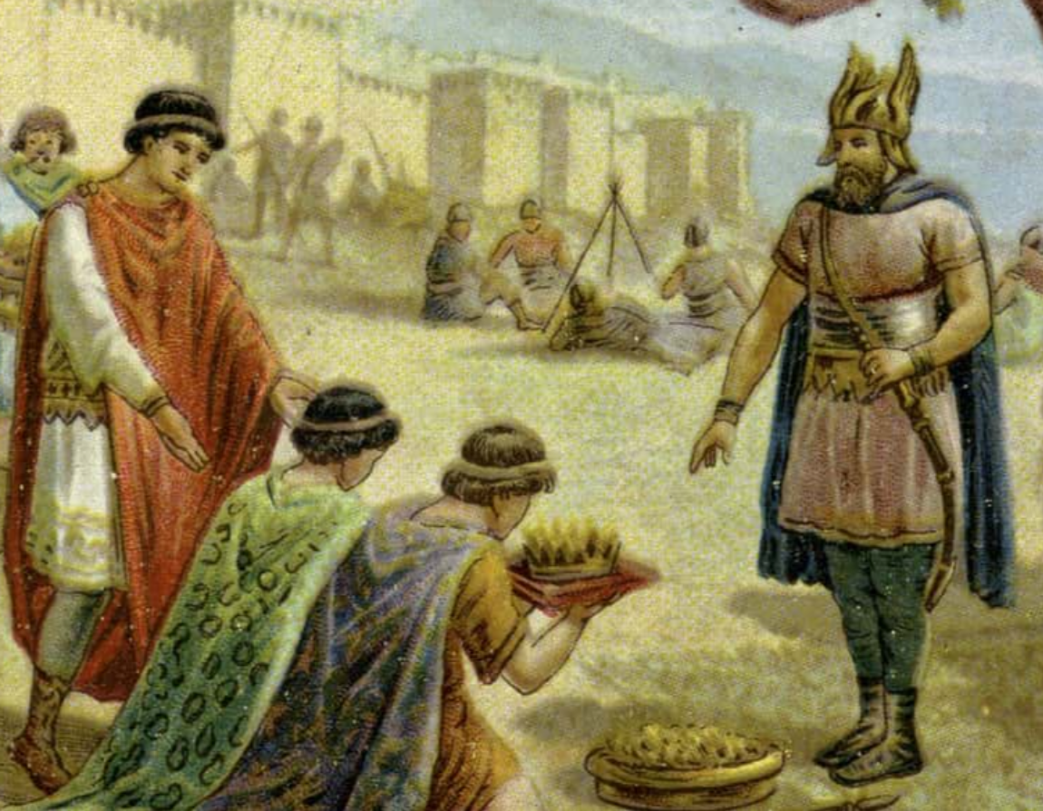 Attila the Hun arrives in Byzantine