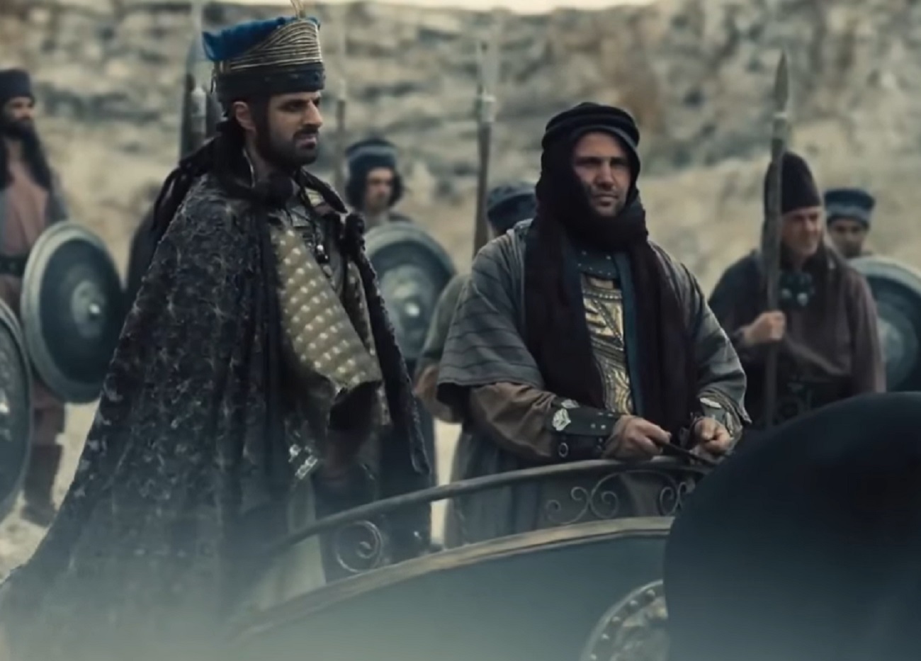 Screenshot of King Darius looking upset in battle - from Alexander the Great (2014)