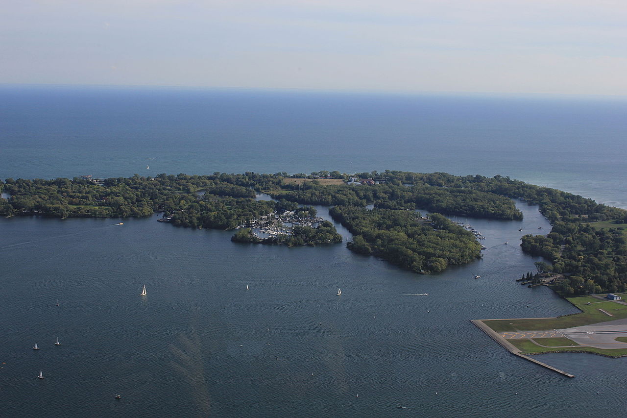 The Toronto Islands - view from the CN Tower - 2015