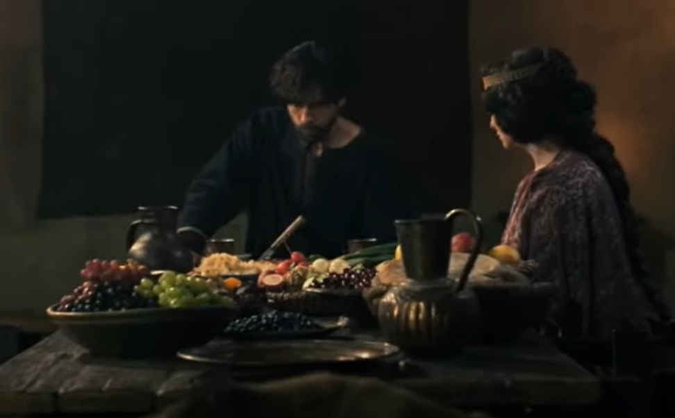 Charlemagne and his wife in the movie