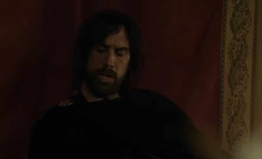 Charlemagne at his throne