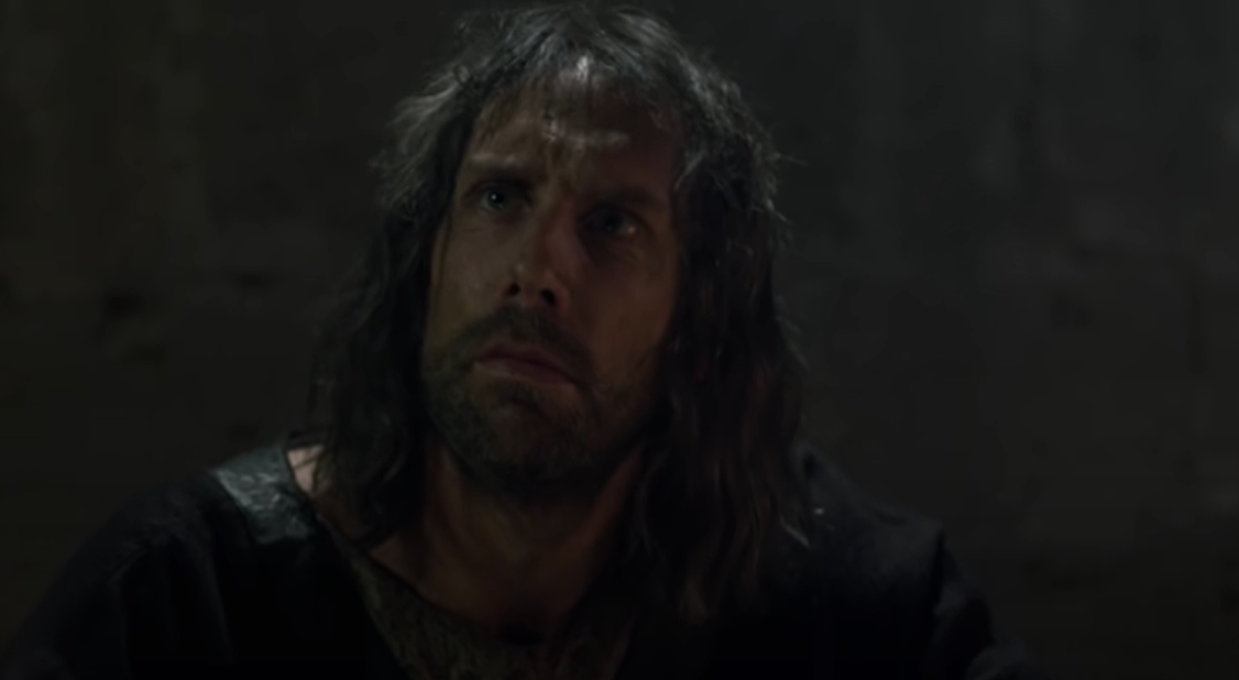 Charlemagne at his throne