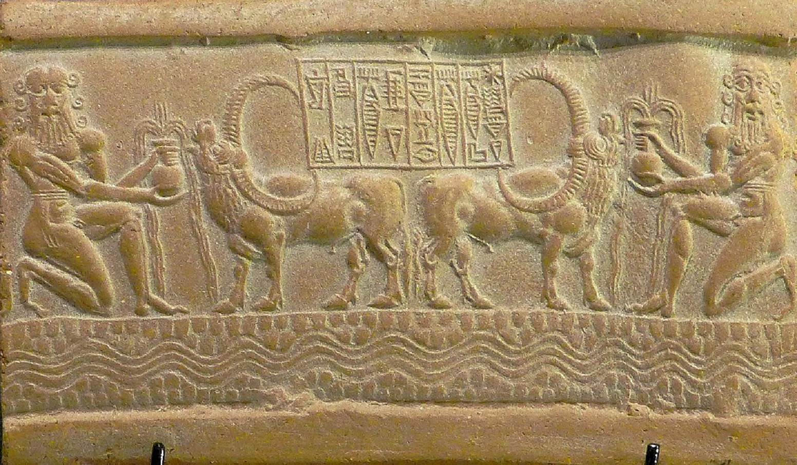 Impression of an Akkadian cylinder seal with inscription The Divine Sharkalisharri Prince - 2019