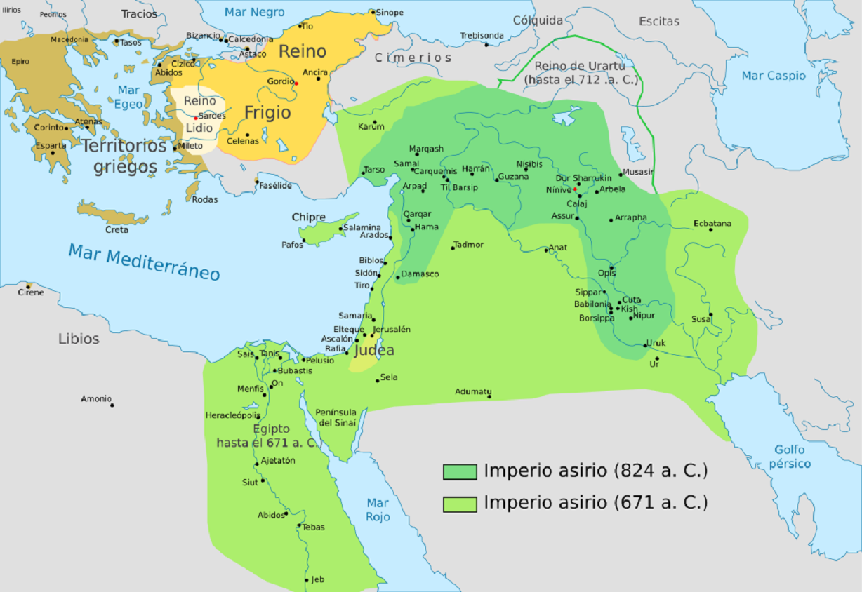 Map of the Assyrian Empire