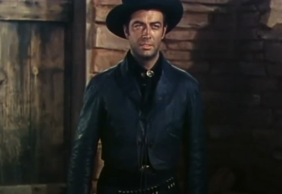 Robert Taylor in Billy the Kid  wearing old western clothes