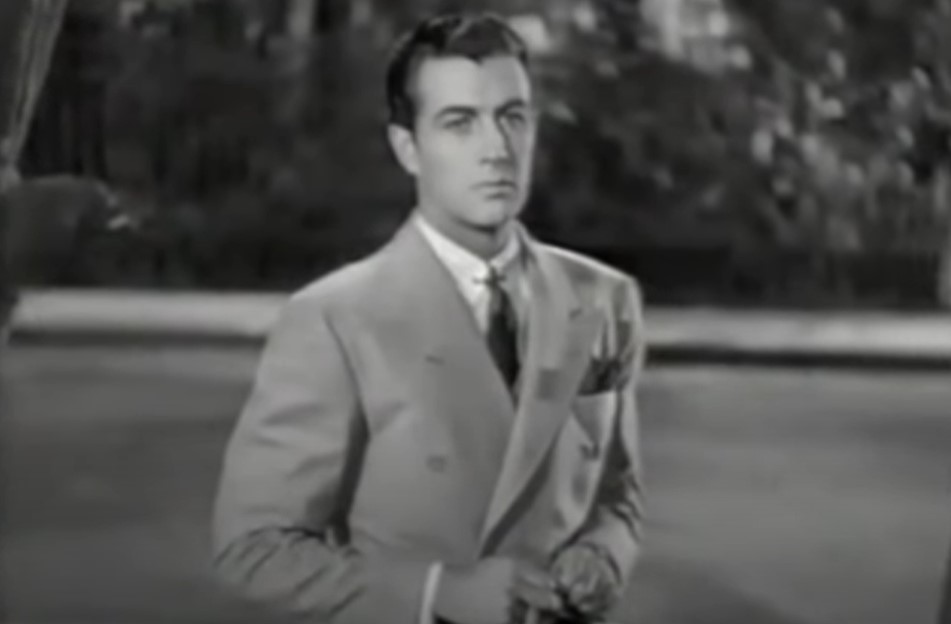 Robert Taylor in Magnificent Obsession in suit