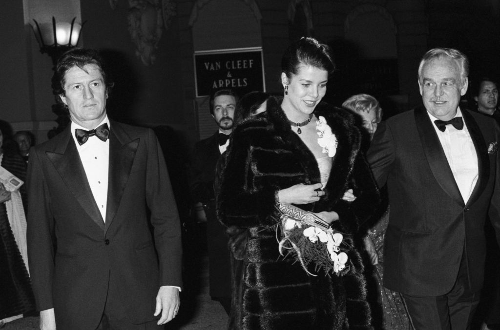 Philippe Junot, Caroline of Monaco and Prince Rainier during the centenary of the Salle Garnier