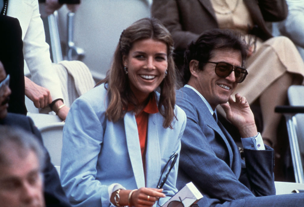 Caroline of Monaco and Philippe Junot during the Pro-Celebrities tournament