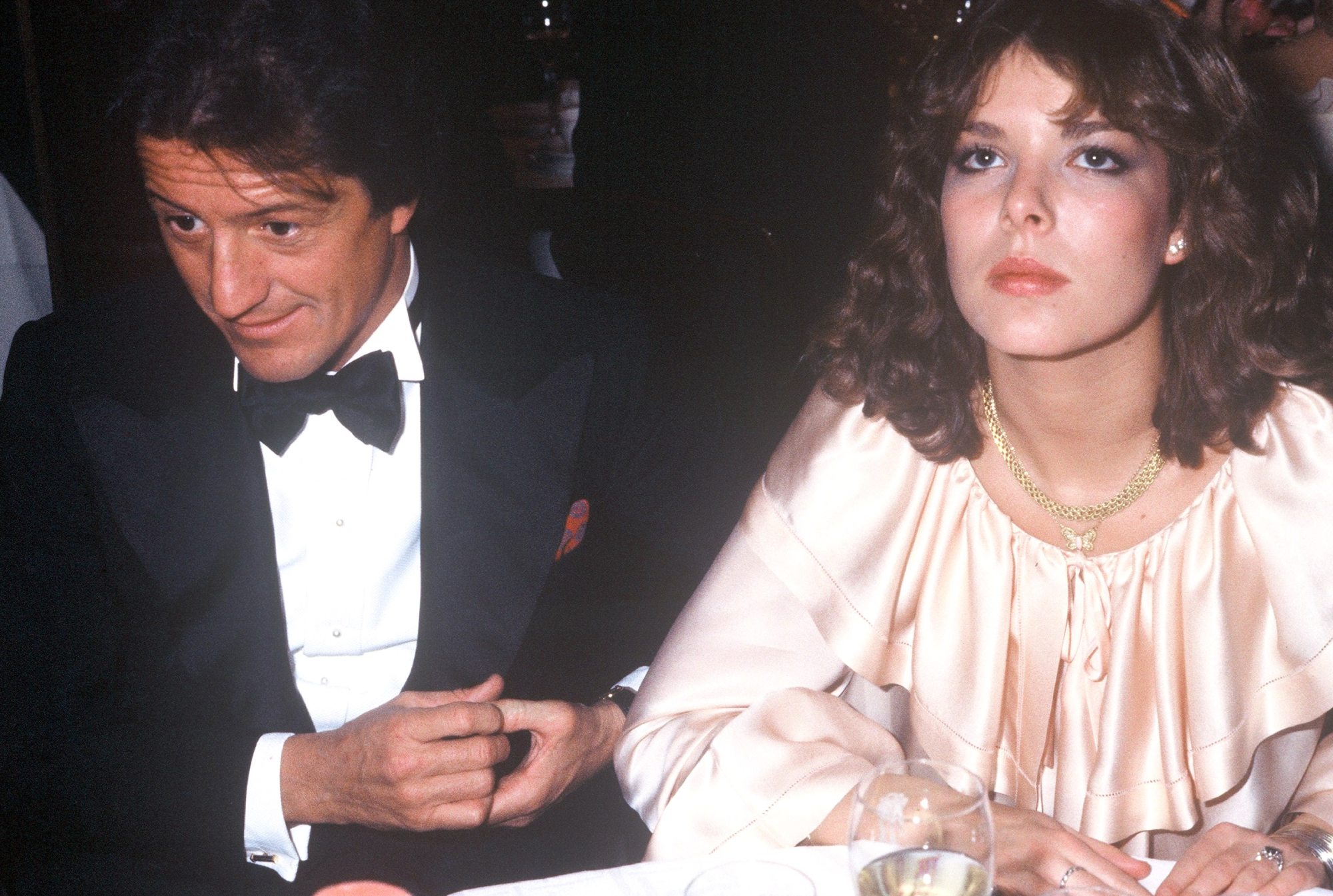 Princess Caroline of Monaco and Philippe Junot attend a party