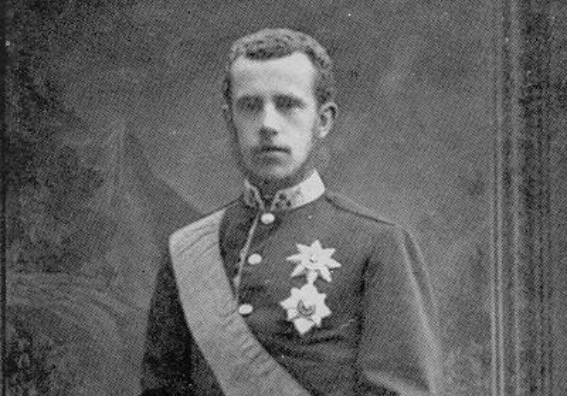 Grayscale Photo of Rudolf  Crown Prince of Austria dressed in uniform