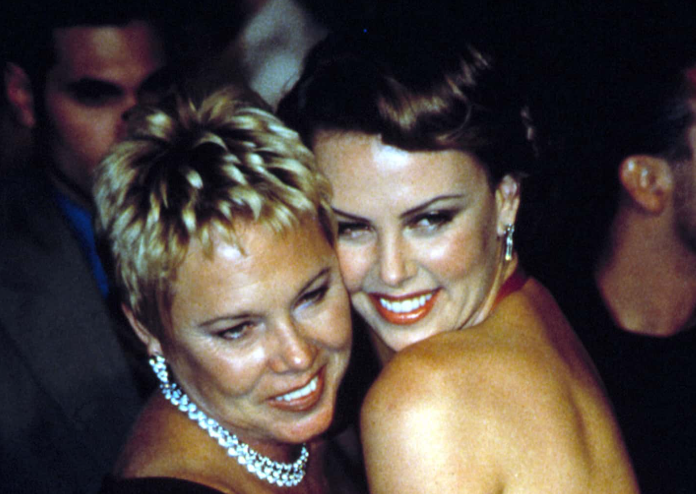 Charlize Theron & her mother at Vanity Fair Party