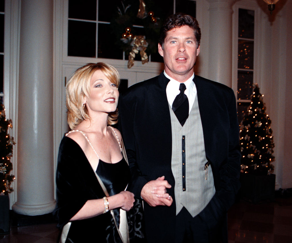 Actor David Hasselhoff and wife Pamela arrive at the White House
