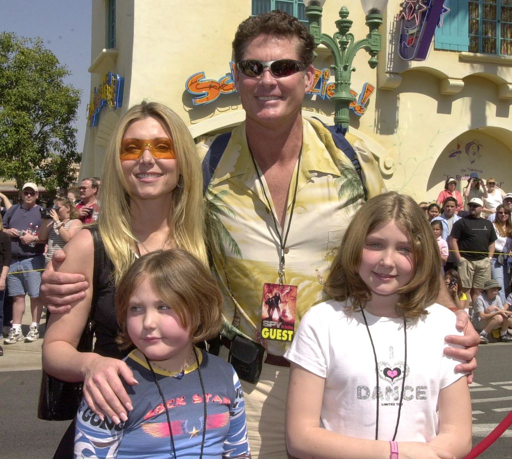 Actor David Hasselhoff, his wife Pamela Bach and their children
