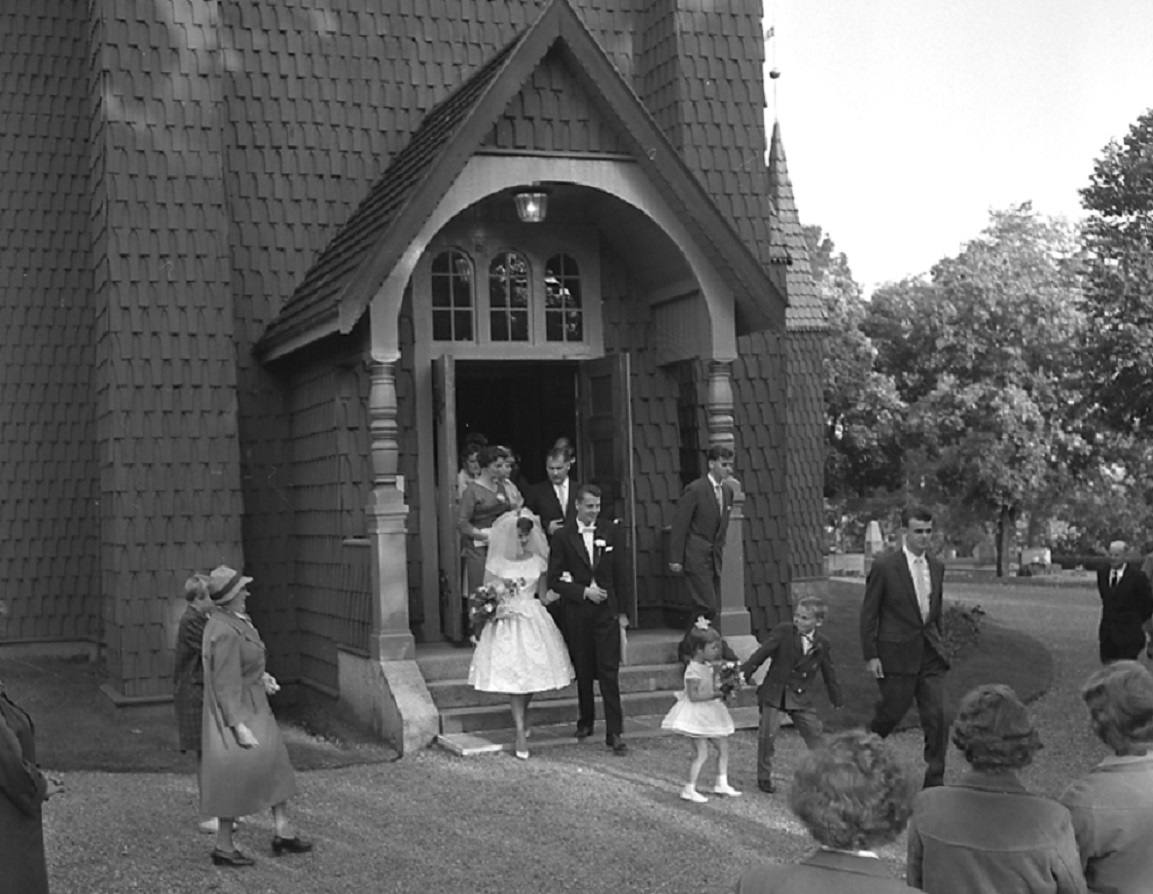 Wedding at church - 1950