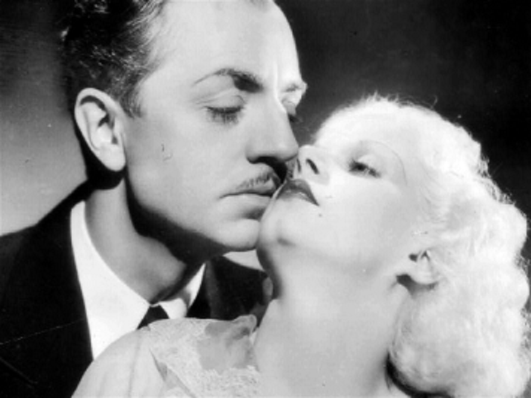 William Powell and Jean Harlow - B&W photo