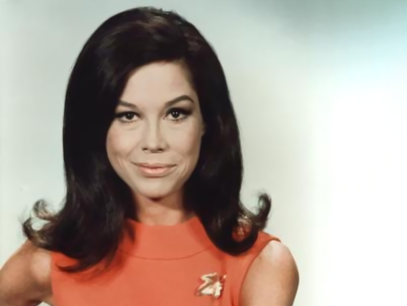 Mary Tyler Moore in orange top