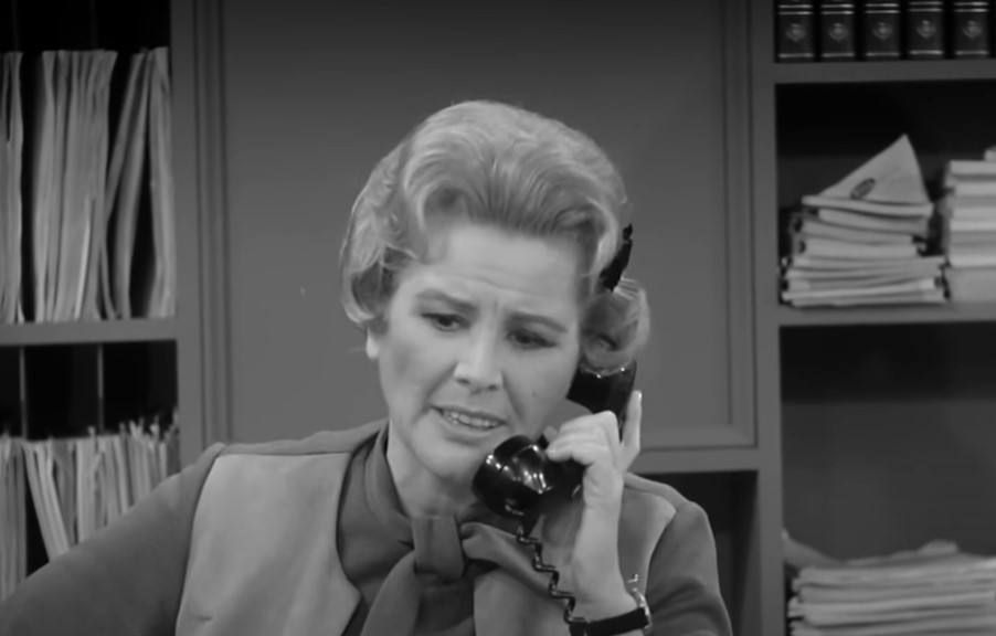 Rose Marie as Sally Rogers in The Dick Van Dyke Show speaking on the phone