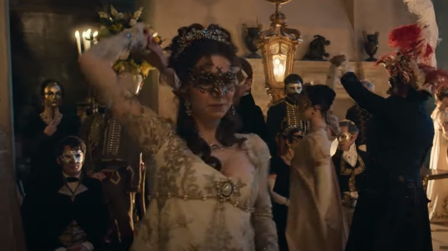 Empress Josephine at a mask party 
