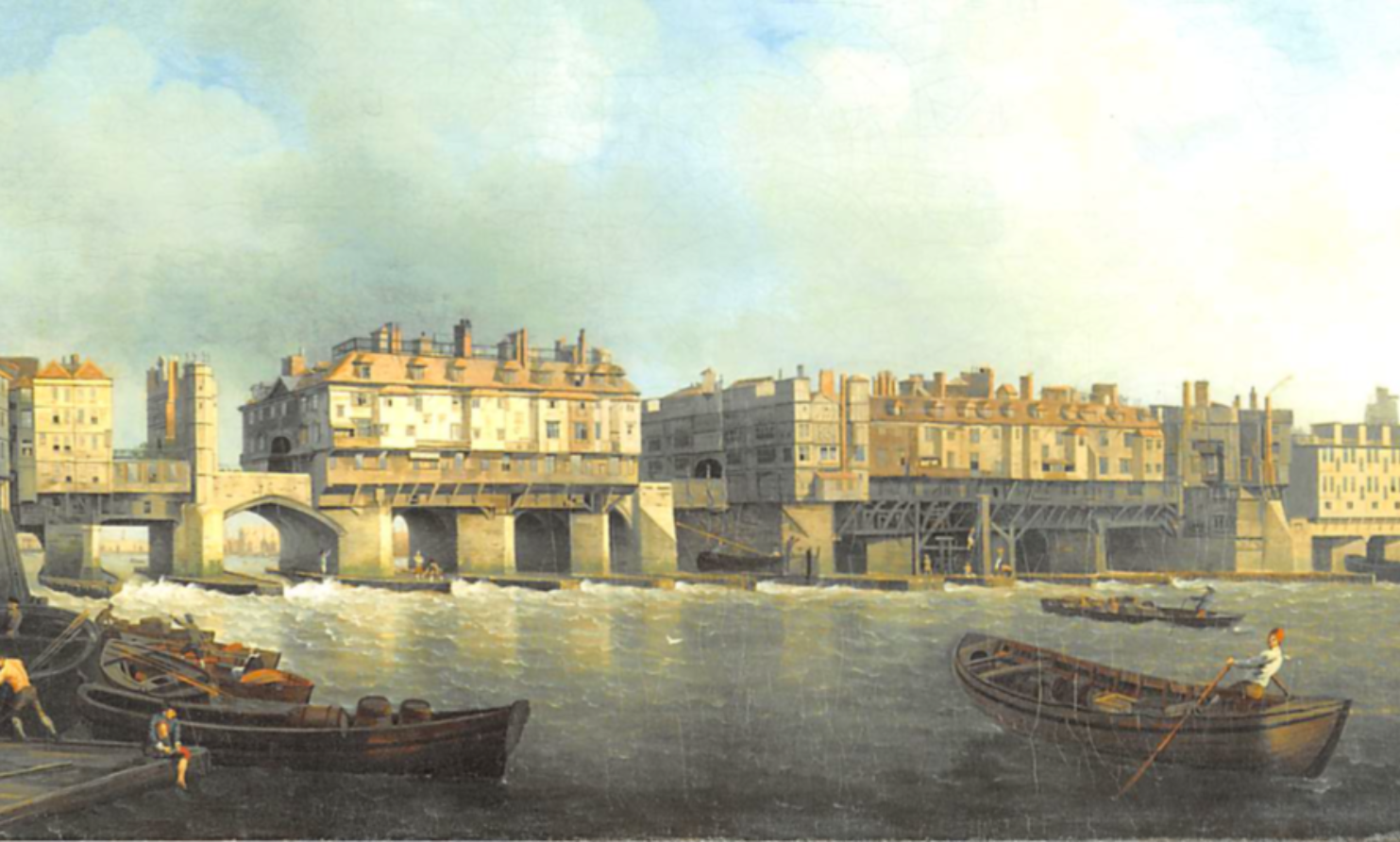 London Bridge Before The Alteration In 1757.