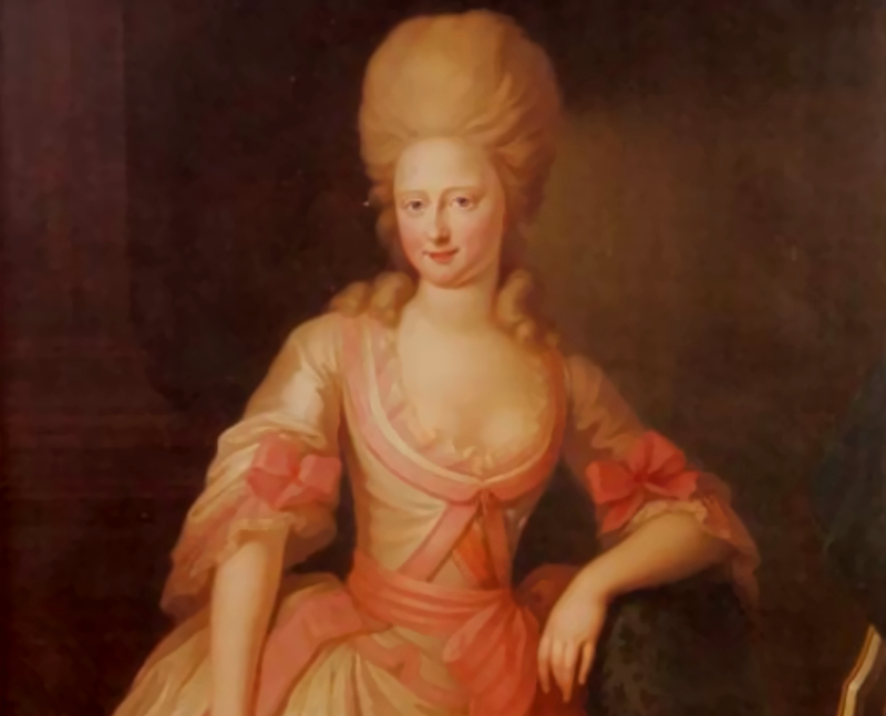 Duchess Augusta of Brunswick in pink dress