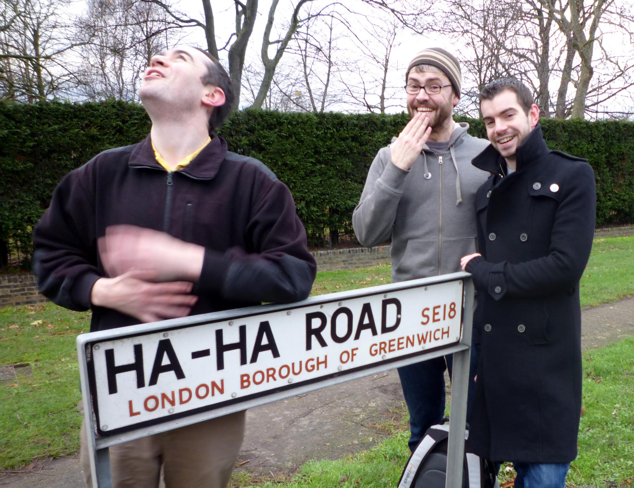 Ha Ha Road in Greenwich - road sign.