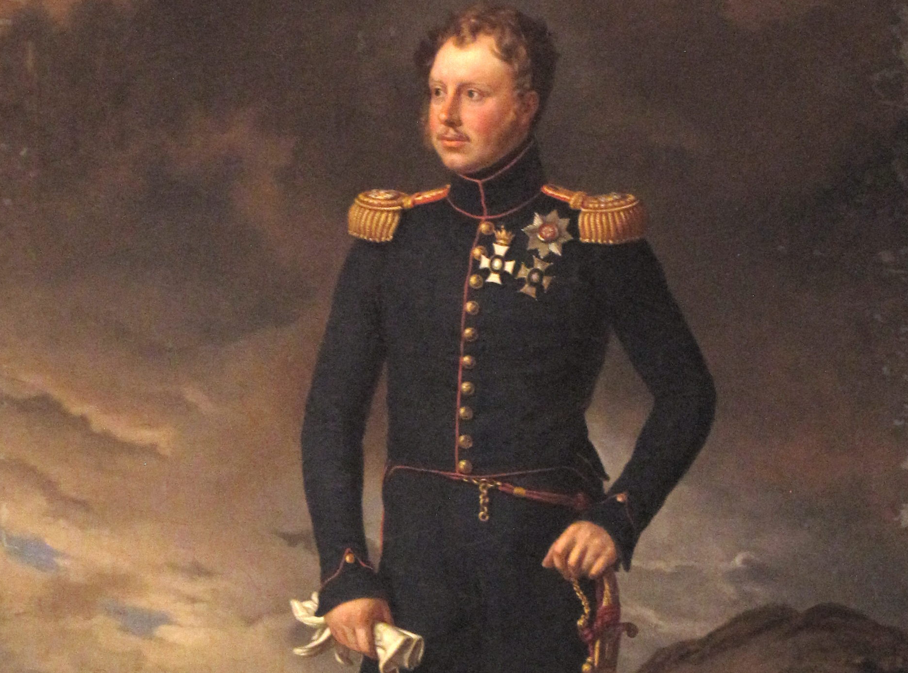 William I of Württemberg in blue uniform