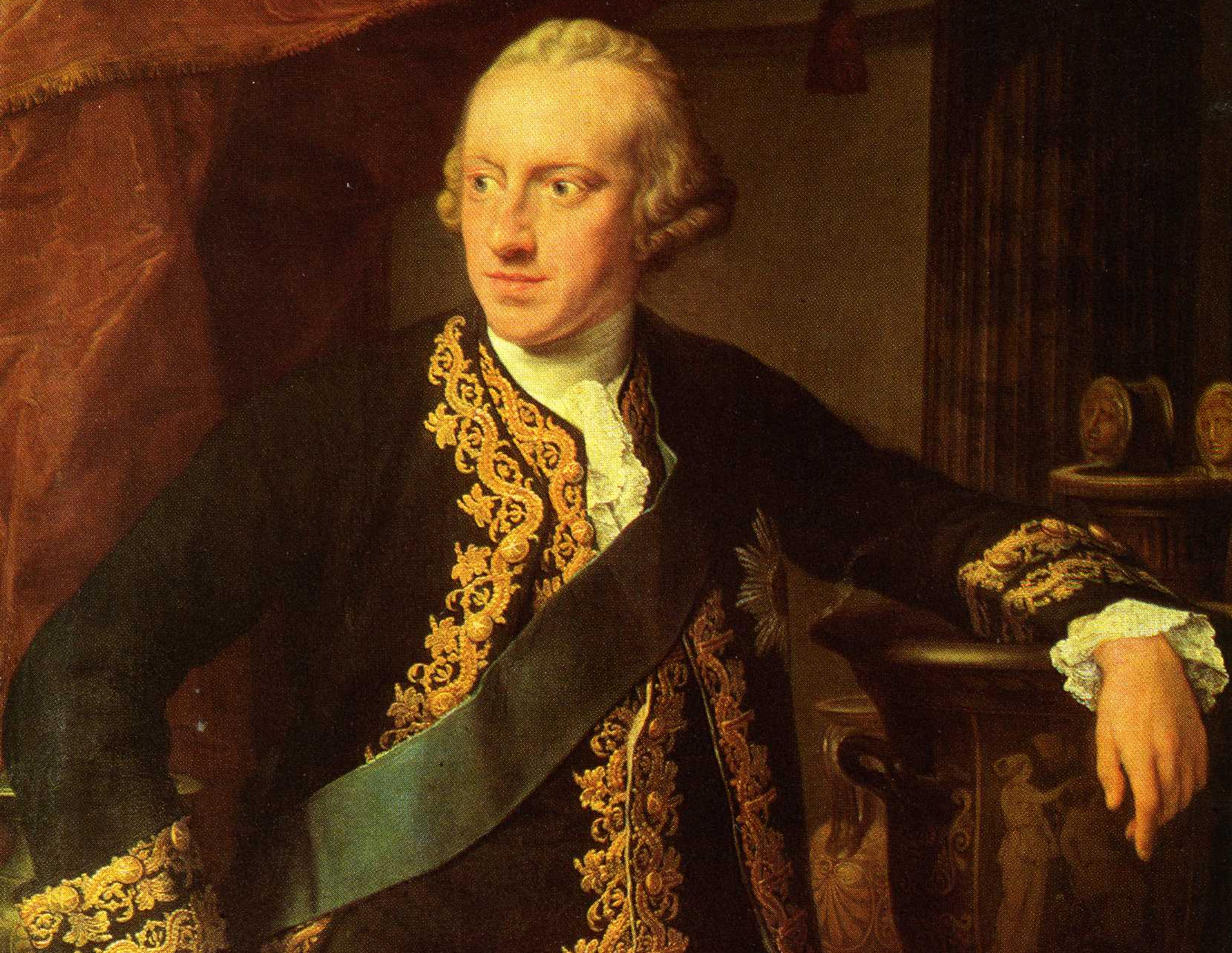 Painting of Charles William Ferdinand, Duke of Brunswick in blue clothes