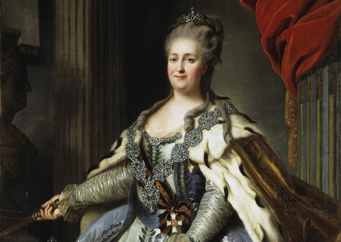 Catherine II in formal queen dress